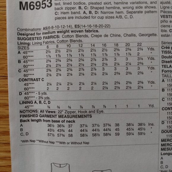 Dress Sewing Pattern Size 6-14 McCall's 6953 Sleeveless UNCUT - Picture 7 of 10